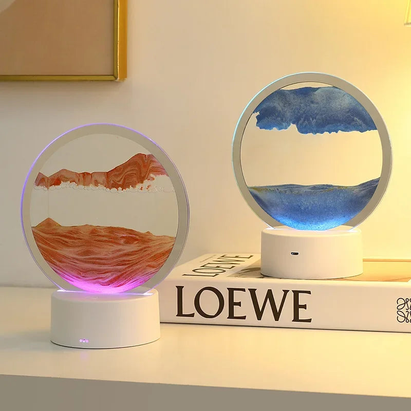 Lámpara Sandscape 3D — Arte en Arena RGB que Relaja y Transforma tu Espacio