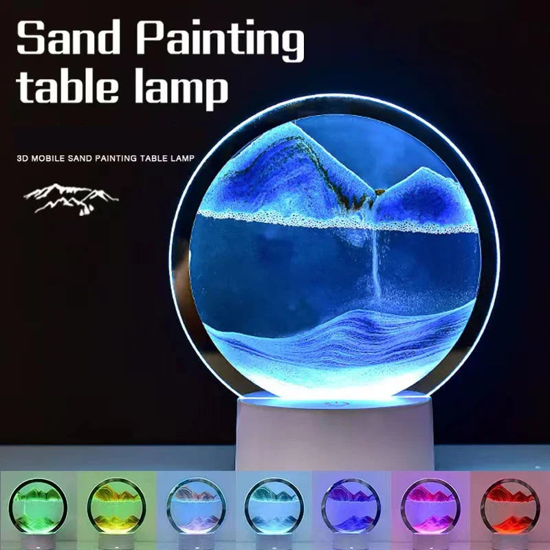 Lámpara Sandscape 3D — Arte en Arena RGB que Relaja y Transforma tu Espacio