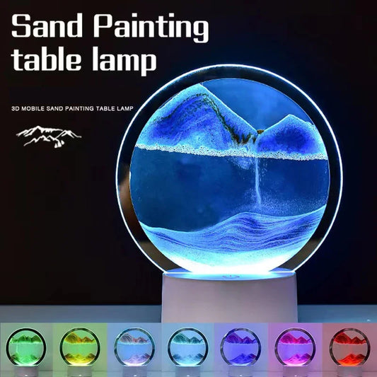 Lámpara Sandscape 3D — Arte en Arena RGB que Relaja y Transforma tu Espacio