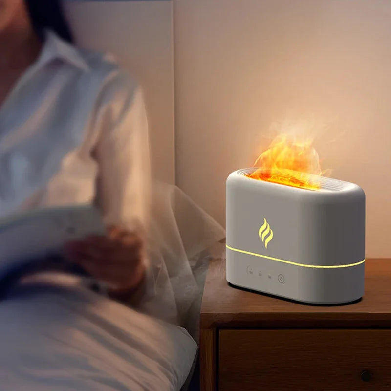 Humidificador Volcánico Pro — Efecto Fuego Real con 7 Colores que Purifica tu Aire