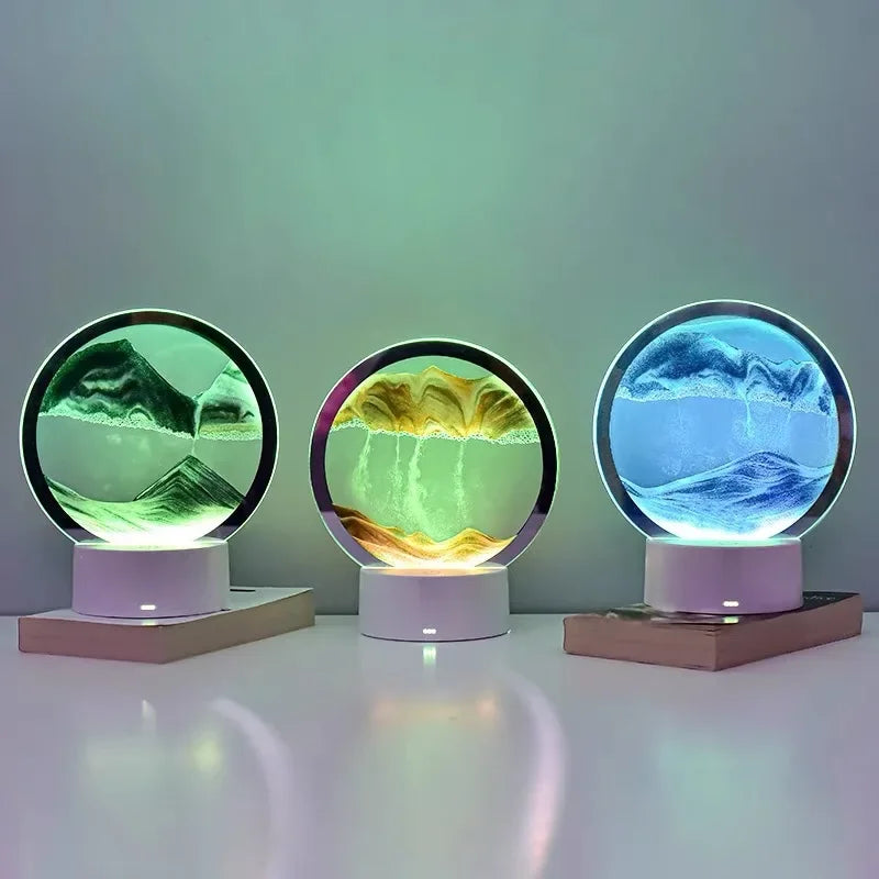 Lámpara Sandscape 3D — Arte en Arena RGB que Relaja y Transforma tu Espacio