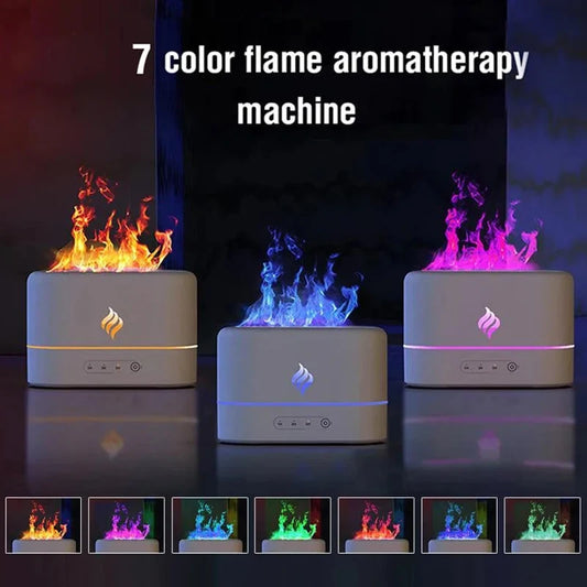 Humidificador Volcánico Pro — Efecto Fuego Real con 7 Colores que Purifica tu Aire